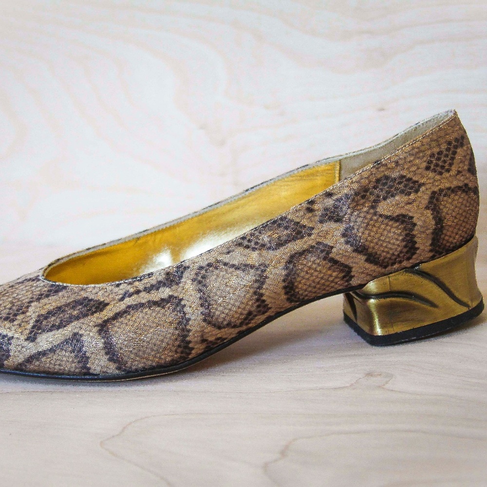 Rare Vintage Snake Print Shoes